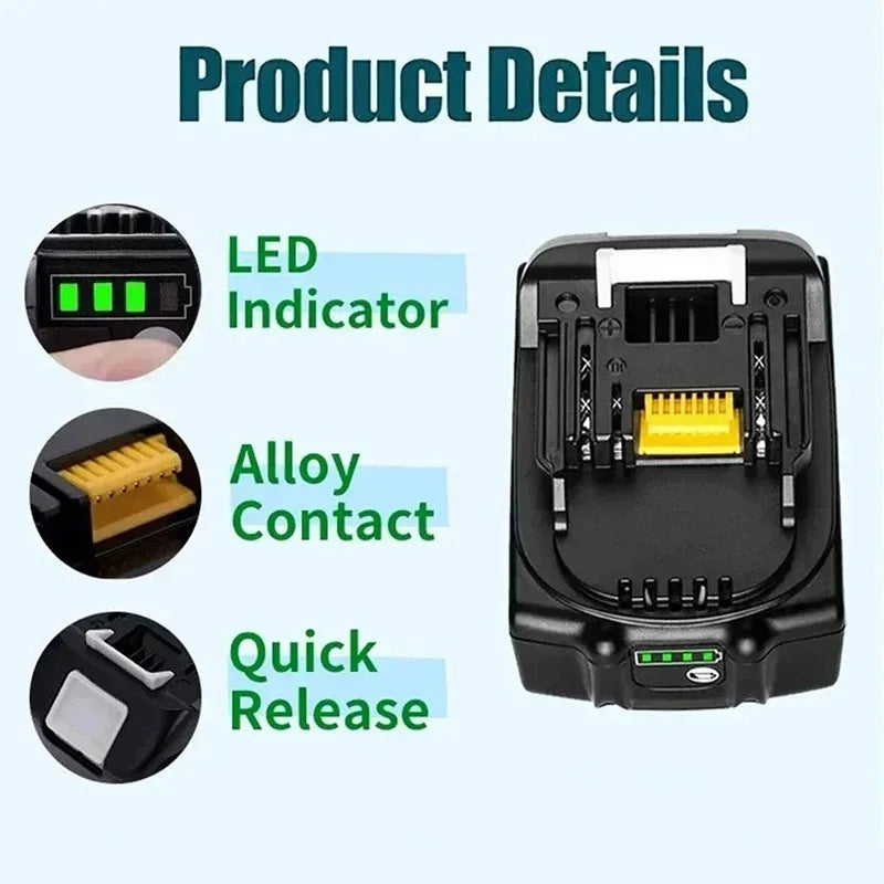 Authorize the sale of Original 18v Makita battery 6.0Ah BL1860B 5.0Ah BL1850B 9.0Ah 3.0Ah BL1830B-BL1820B+Stable 18V Output⭐⭐⭐⭐⭐