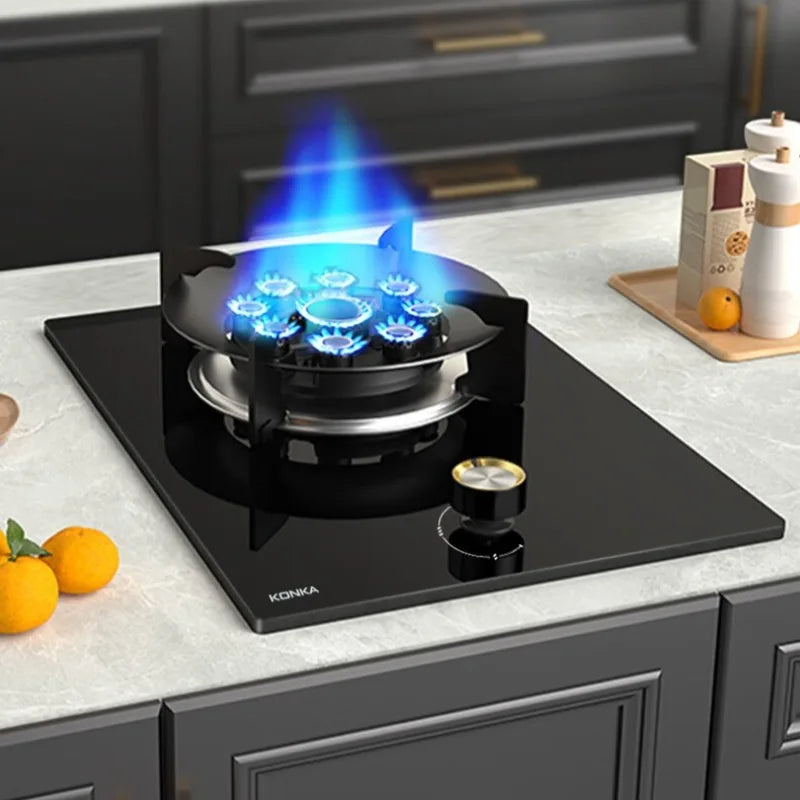 5.2kW gas stove, nine-cavity liquefied petroleum gas high-power stove, built-in countertop stove.