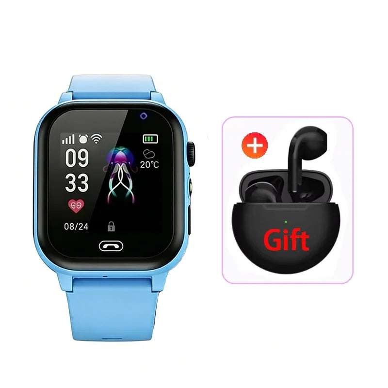 Lenovo Kids Smart Watch SOS GPS 5G Smart Watch Camera Waterproof Watch Location Sim Card Call Camera Gift For IOS Android New