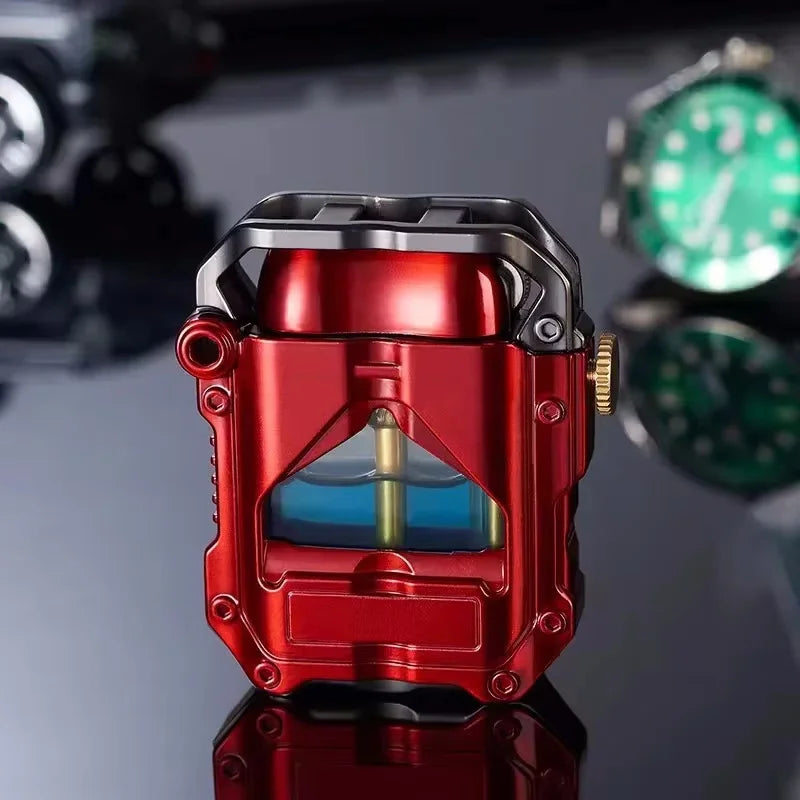 2025 New Zorro Kerosen Lighter Cyber Mecha Transparent Bin Rocker Cool Classic Torrens Tide Men Lighters Wholesale