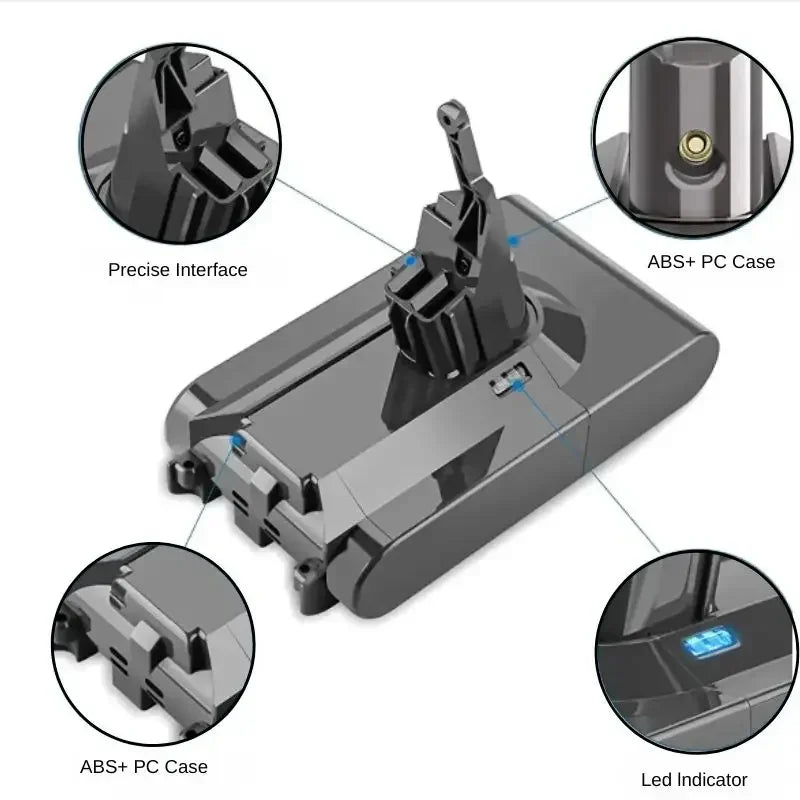 aoae 21.6V For Dyson V8 Battery Absolute V8 Animal Li-ion SV10 Vacuum Cleaner series Rechargeable batteries