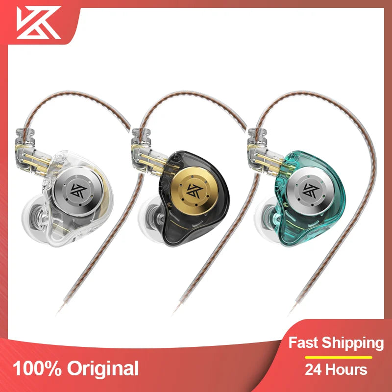 KZ EDX PRO Headphone Metal Wired Earphone HiFi Bass Music DJ Earbuds In Ear Monitor Game Headset With Microphone Audifonos
