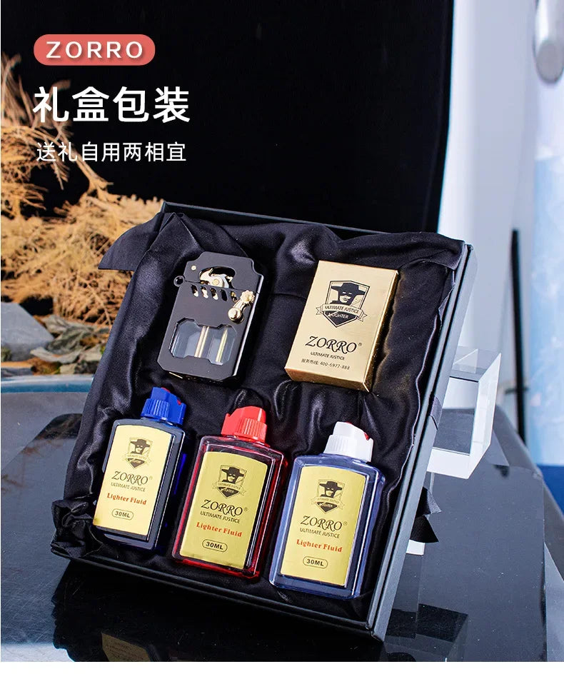 2025 New Zorro Kerosen Lighter Cyber Mecha Transparent Bin Rocker Cool Classic Torrens Tide Men Lighters Wholesale