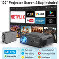 A8 Android 14 Google TV Projector 2800ANSI 1080P 4K | Netflix Certified DB Audio | Home Cinema Bedroom Day Night Viewing