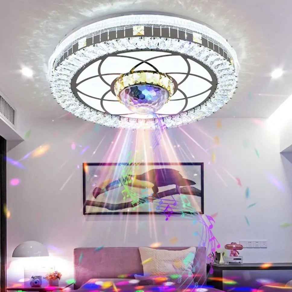 2025 new room light led ceiling light bedroom light master bedroom music light crystal light Romantic wedding room light