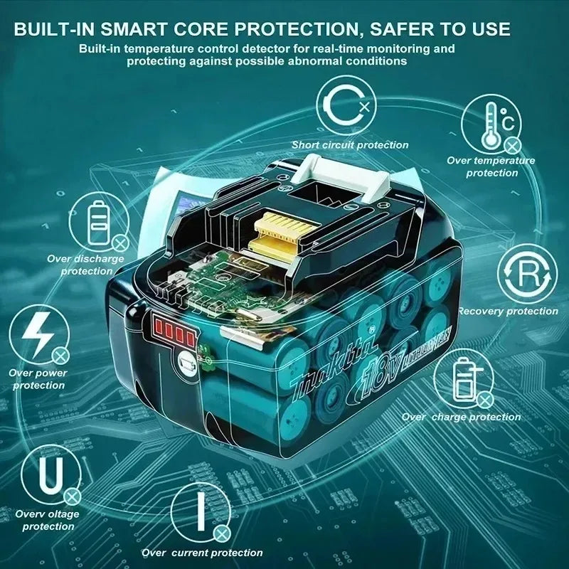 Authorize the sale of Original 18v Makita battery 6.0Ah BL1860B 5.0Ah BL1850B 9.0Ah 3.0Ah BL1830B-BL1820B+Stable 18V Output⭐⭐⭐⭐⭐