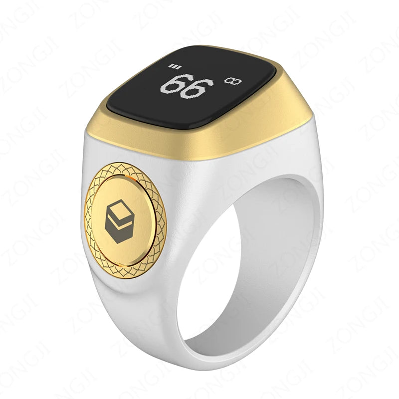 2025 IQibla Smart Zikr Ring Praise Tasbih Tally Electronic Digital Counter Time Vibration Reminder Waterproof