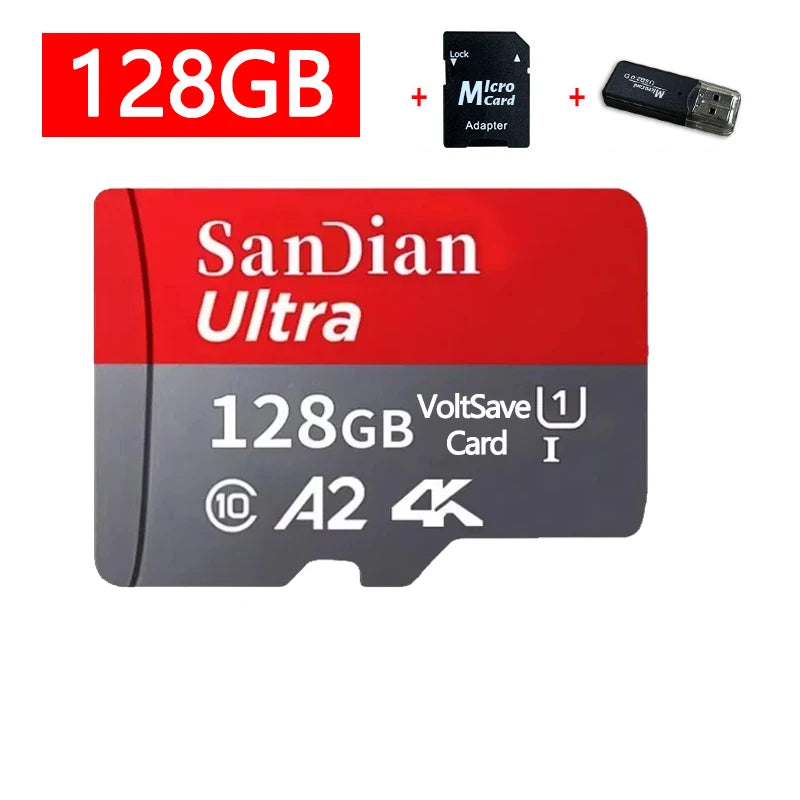 128GB Micro TF/ SD Card Class 10 High Speed Memory Cards Stable Performance SD Memory Card for Phones/Digital Camera/MP3 Player