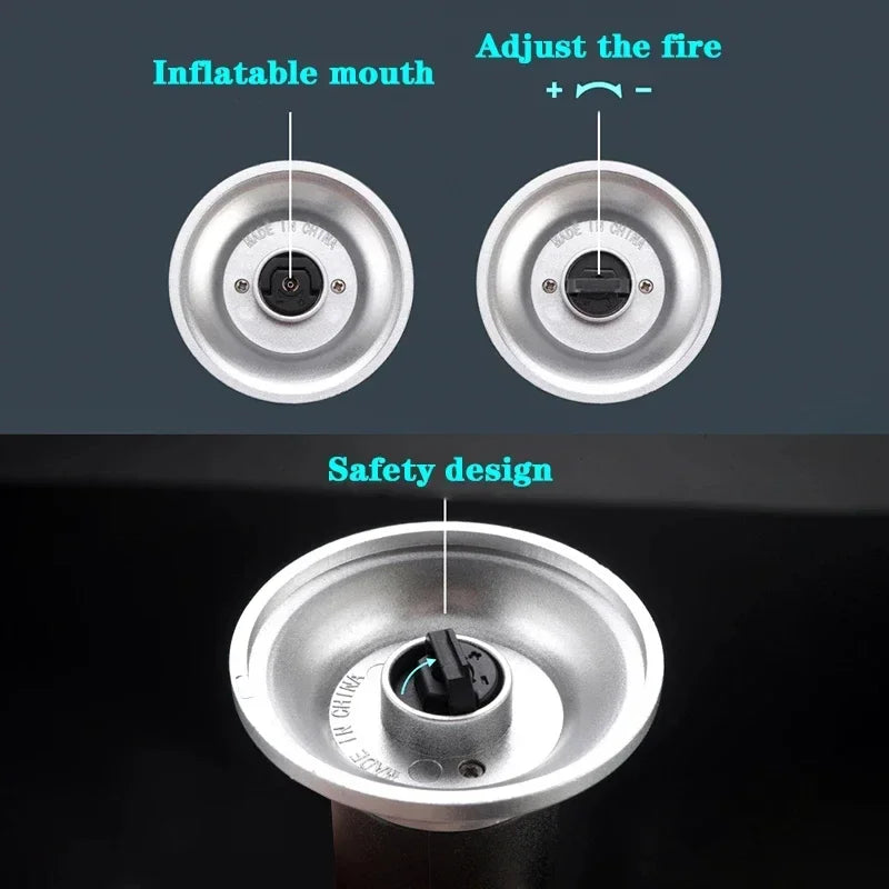 Butane Gas Lighter Rechargeable Adjustable Flame Lighter Chef Cooking Blowtorch Outdoor Windproof BBQ Ignition Picnic Accessorie