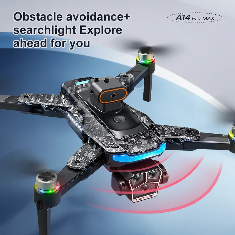 New A14 Pro Max Drone Aerial 8K HD Dual-Camera 5G WIFI GPS Brushless Motor Optical Flow Obstacle Avoidance RC Drone 18000M