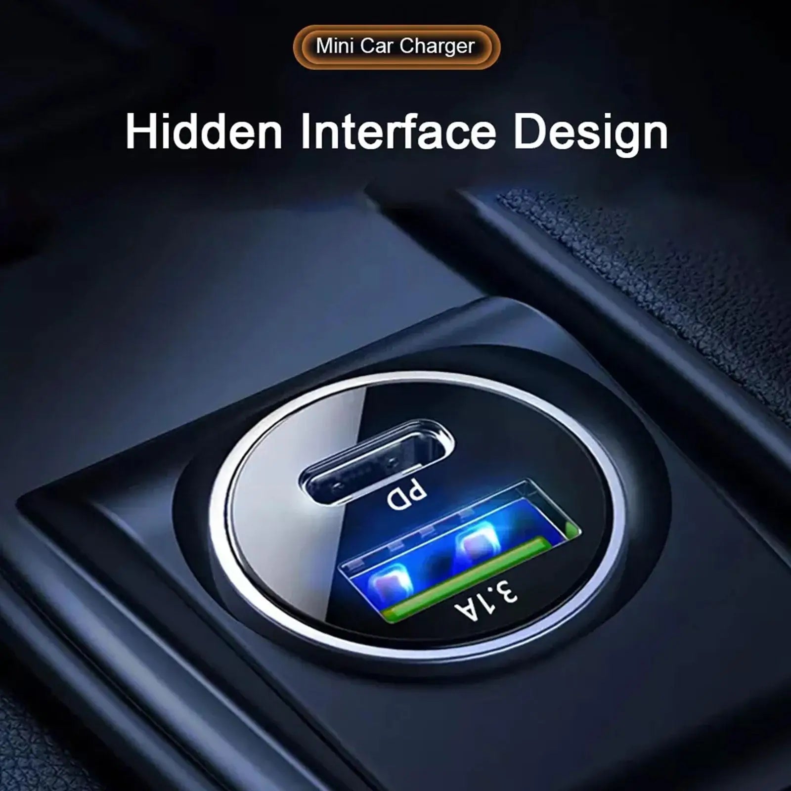 New Car Charger Cigarette Socket 2 USB Port Fast Charging Adapter 5V 3.1A Lighter Car Accessories