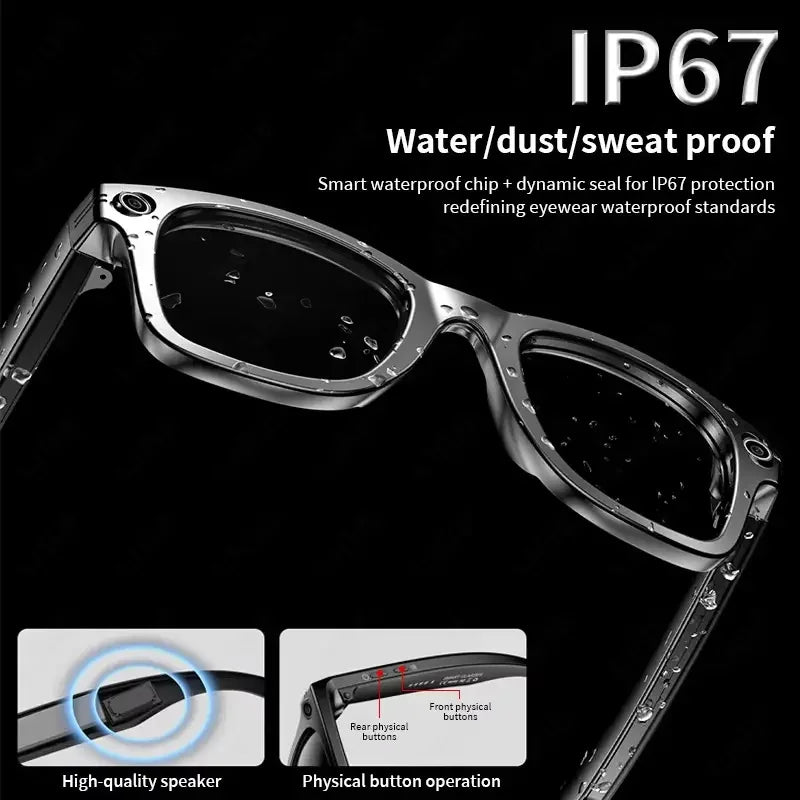 2025 New Travel Study Smart Glasses Men 800W HD Pixel Camera Video Recording WIFI Transmission Adjustable Prescription Glasses