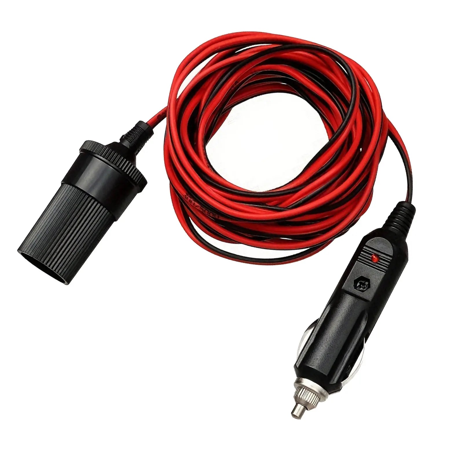 Car Cigarette Lighter Extension Cable Adapter Replacement Parts Durable Professional Wear Resistant Car Accessories 5M 12V