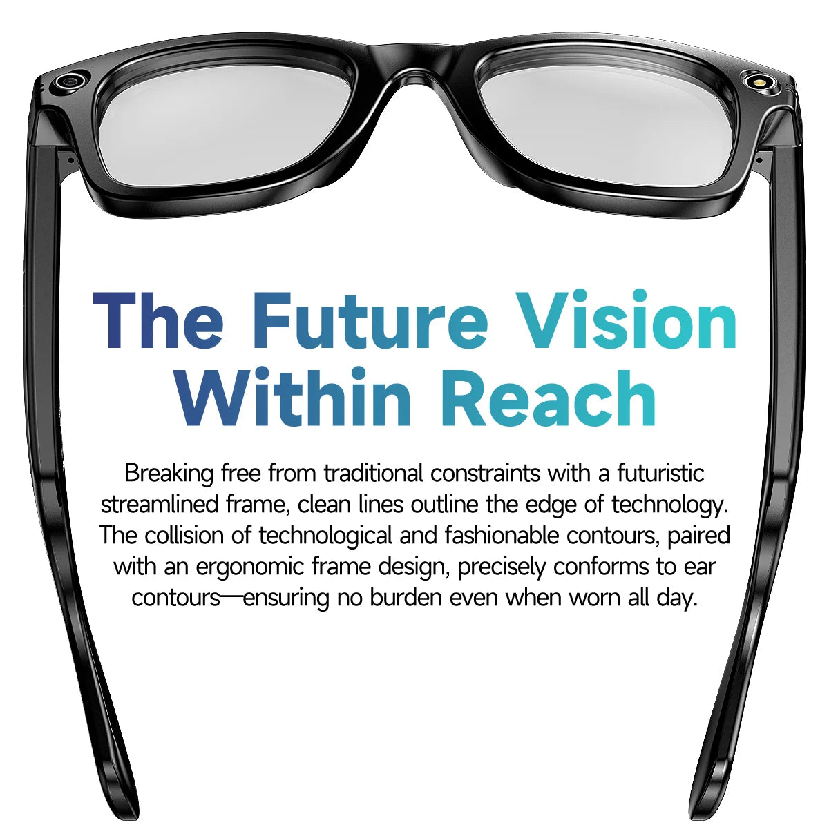 2025 New Travel Study Smart Glasses Men 800W HD Pixel Camera Video Recording WIFI Transmission Adjustable Prescription Glasses