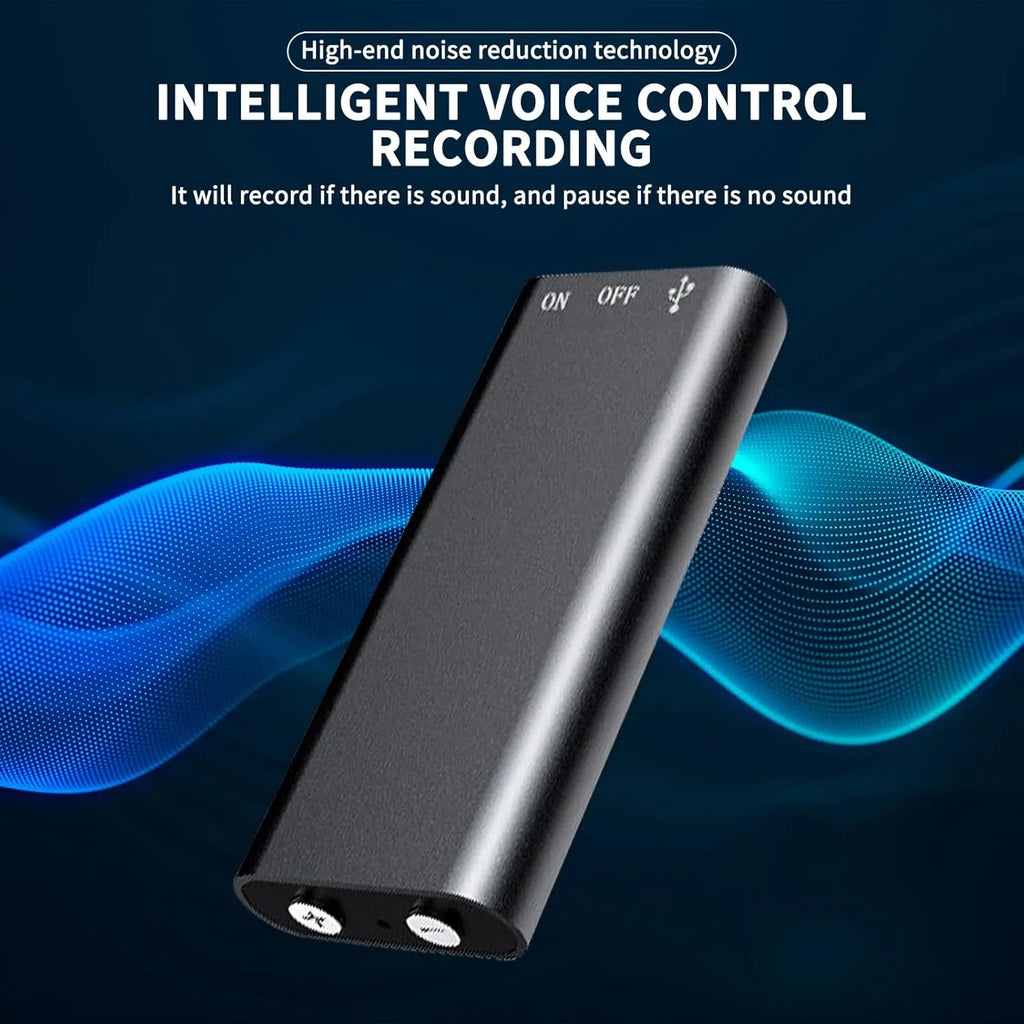 8GB/16GB Ultra-Slim Mini Voice Recorder Digital Professional Grade Voice Activation Noise Reduction Recording MP3 Player