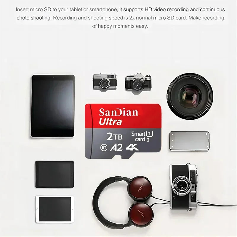 128GB Micro TF/ SD Card Class 10 High Speed Memory Cards Stable Performance SD Memory Card for Phones/Digital Camera/MP3 Player