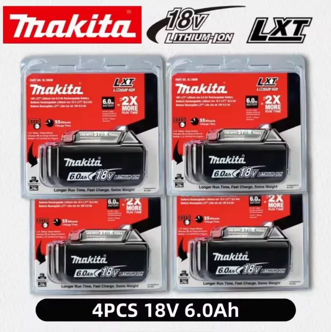 Makita 18V 6.0Ah Battery Original Lithium ion Rechargeable Battery 18V 6000mAh Replacement Battery BL1860 BL1850 BL1860B
