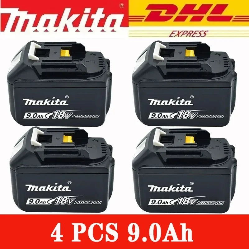 100% Origina New 18V Makita 5Ah 6Ah 9Ah Powerful tool battery+charger, For DDF487 lithium rechargeable impact drill household