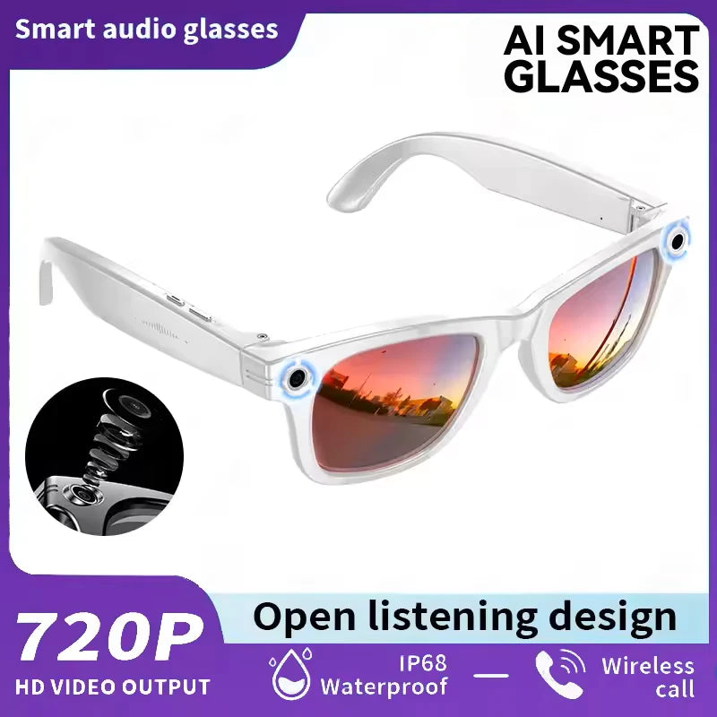 New AI Smart Translation Glasses Sony 8MP HD Camera Video Recording WiFi Transmission Object Recognition Voice Wake-up Smart Gla