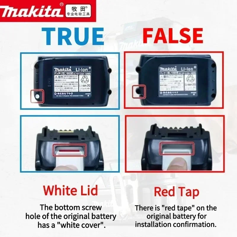 100% Genuine Makita 6Ah for Makita 18V Battery BL1860B BL1840 BL1830B BL1850B BL1850 BL1860 BL1815 Replacement Lithium Battery