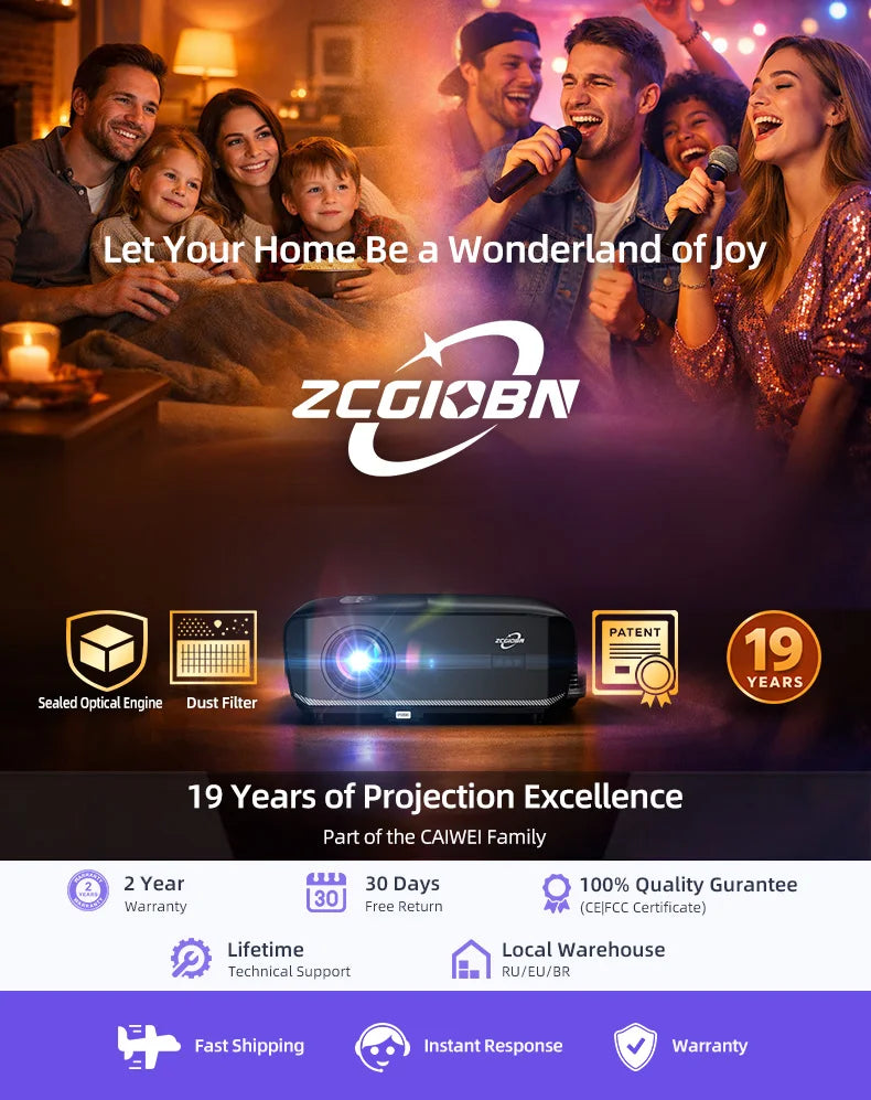 A8 Android 14 Google TV Projector 2800ANSI 1080P 4K | Netflix Certified DB Audio | Home Cinema Bedroom Day Night Viewing