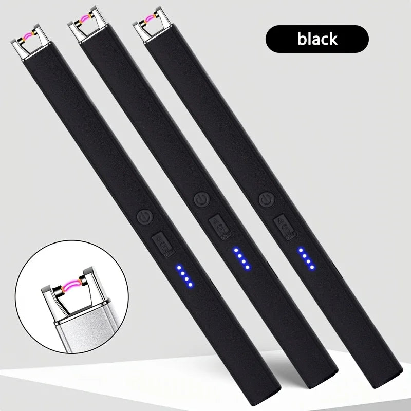3/1 Windproof Fireles Electronic Lighter USB Rechargeable Arc Lighter with Safety Lock Portable Kitchen Outdoor BBQ Camping Tool