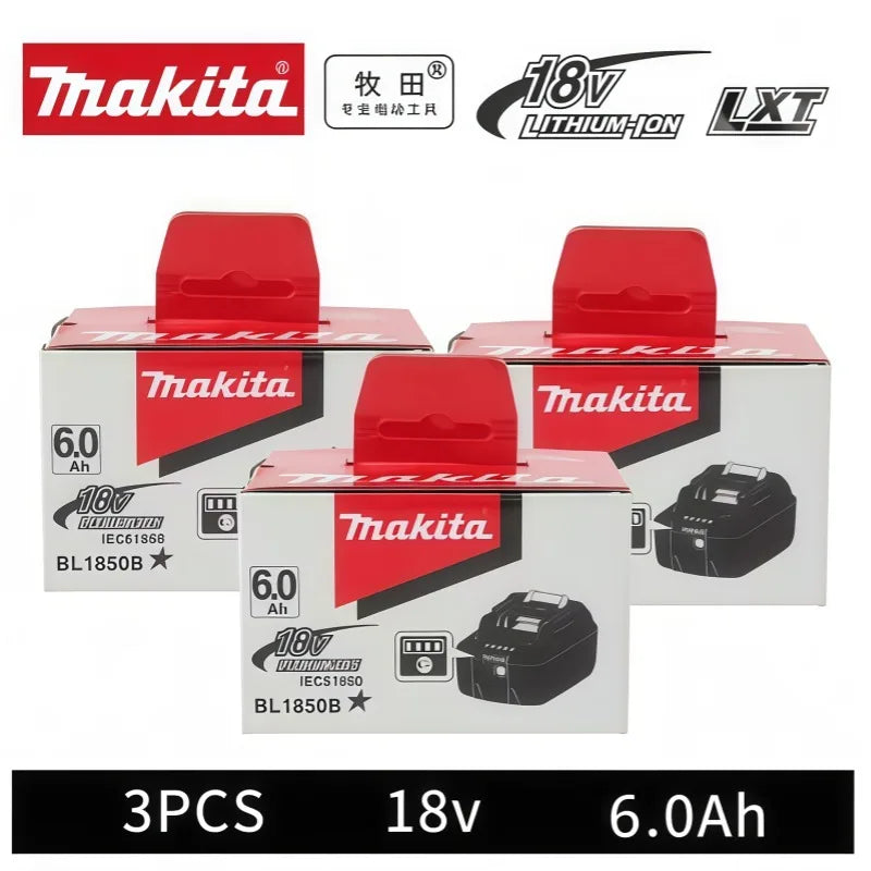 100% Original Makita 18V 6.0Ah battery, for Makita BL1830， BL1830B， BL1840 ，BL1840B ，BL1850 BL1860B power tools battery