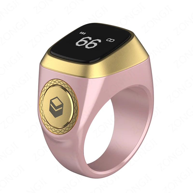 2025 IQibla Smart Zikr Ring Praise Tasbih Tally Electronic Digital Counter Time Vibration Reminder Waterproof