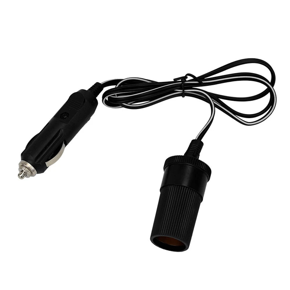 Car Cigarette Lighter Plug Socket Extension Cable 12V Car Power Distributor Car Female Socket Extension Cable 1m Car Supplies