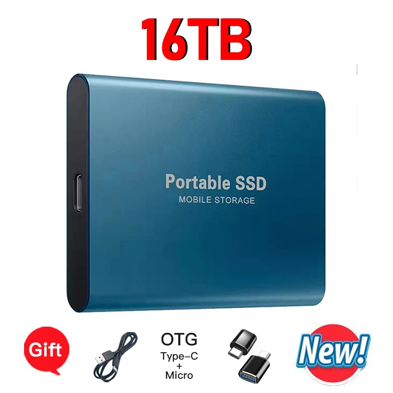 High-speed transfer portable external hard drive SSD 2TB 4TB 8TB large capacity storage  Solid State Disk for Pc/Laptops/Phones
