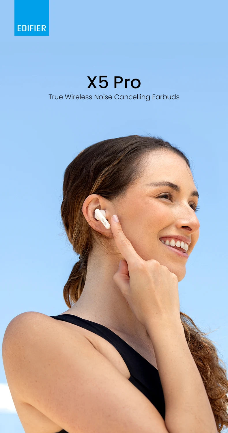 Edifier X5 Pro Active Noise Cancelling TWS Bluetooth Earphones Wireless Earbuds IP55 Waterproof Gaming Mode Fast Charging