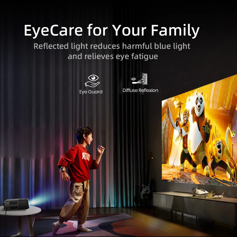 A8 Android 14 Google TV Projector 2800ANSI 1080P 4K | Netflix Certified DB Audio | Home Cinema Bedroom Day Night Viewing