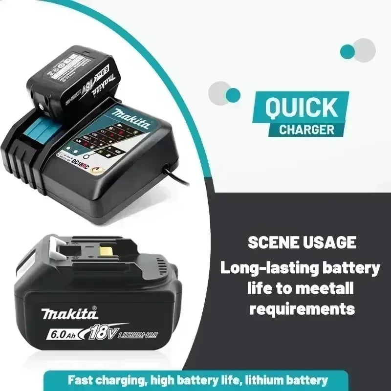 100% Original Makita 18V 6.0Ah battery, for Makita BL1830， BL1830B， BL1840 ，BL1840B ，BL1850 BL1860B power tools battery