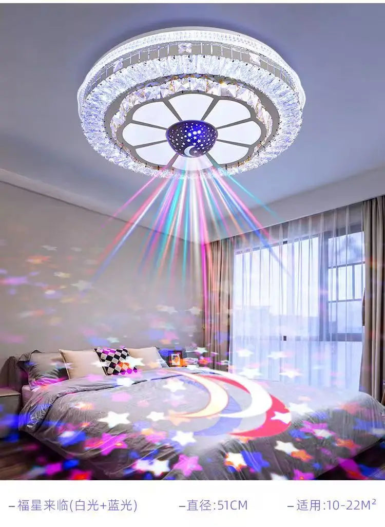 2025 new room light led ceiling light bedroom light master bedroom music light crystal light Romantic wedding room light