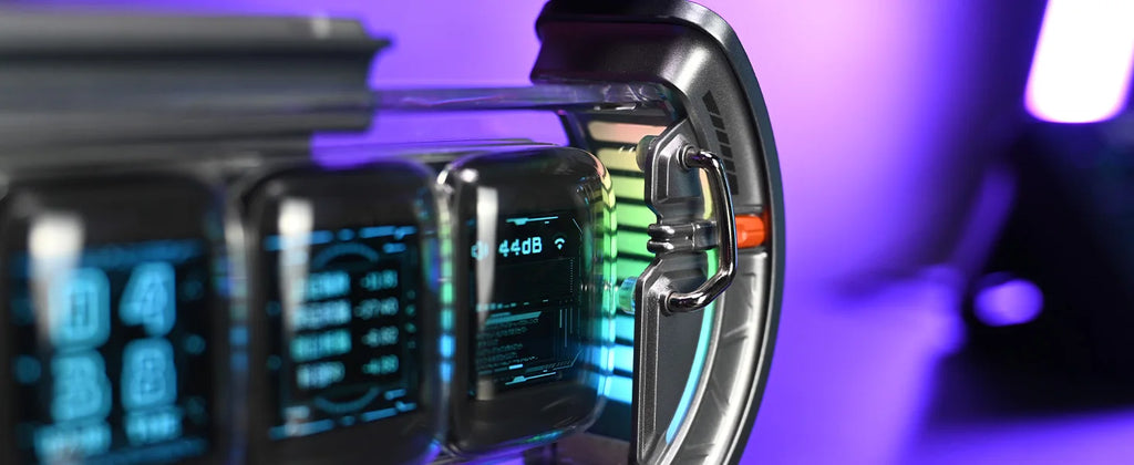Divoom Times Gate Gaming Room Setup Digital Clock with Smart APP Control, WiFi Connect, RGB LED Display, Office Decor Cyberpunk