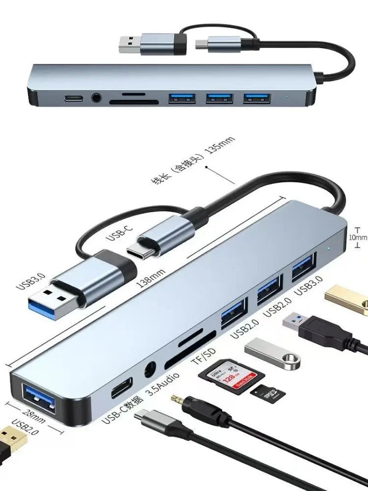 3-in-1 USB-C Hub:type-c 3 in 1 PD100W+HDMI(4K/30Hz)+USB3.0