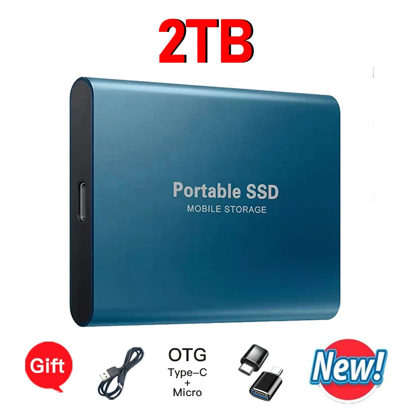 High-speed transfer portable external hard drive SSD 2TB 4TB 8TB large capacity storage  Solid State Disk for Pc/Laptops/Phones
