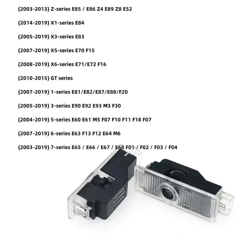 2/4Pcs Car Door Welcome LED Projector Laser Logo Door Light For BMW E90 E60 E46 E93 F20 F21 F30 F31 F32 F33 F34 F15 F10 F01 F11