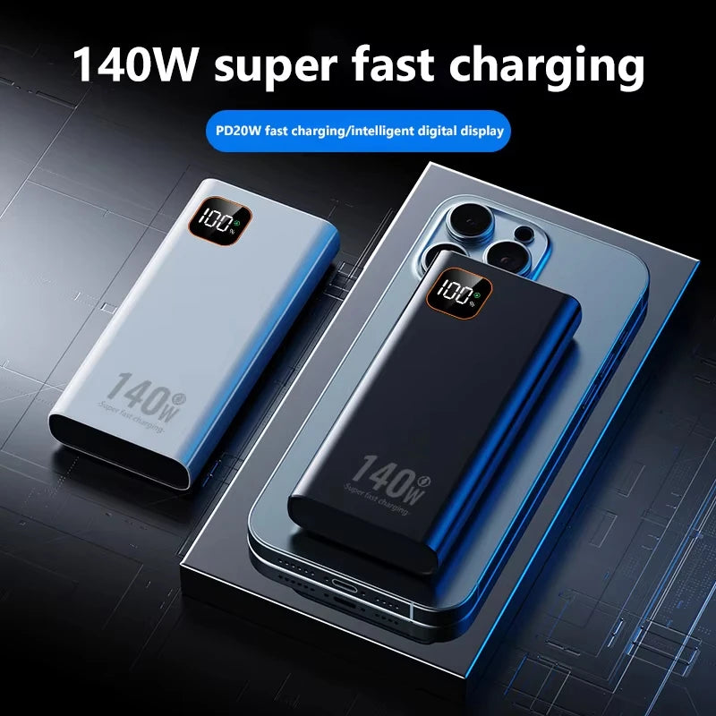 Lenovo 140W PowerBank 500000mAh High Capacity Super Fast Charging Portable Battery CCC Charger for iPhone Samsung Huawei 2026