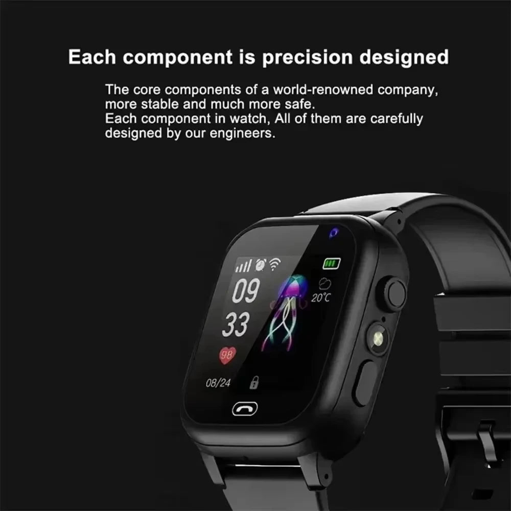Lenovo Kids Smart Watch SOS GPS 5G Smart Watch Camera Waterproof Watch Location Sim Card Call Camera Gift For IOS Android New