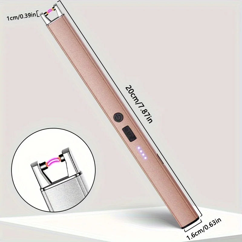 3/1 Windproof Fireles Electronic Lighter USB Rechargeable Arc Lighter with Safety Lock Portable Kitchen Outdoor BBQ Camping Tool
