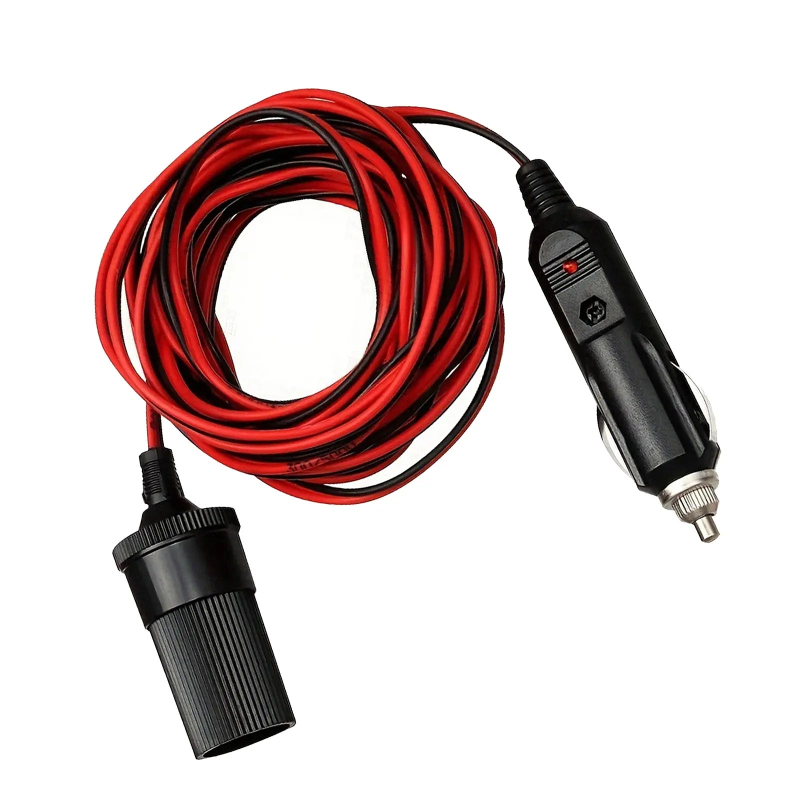 Car Cigarette Lighter Extension Cable Adapter Replacement Parts Durable Professional Wear Resistant Car Accessories 5M 12V