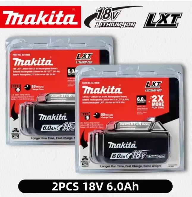 Makita 18V 6.0Ah Battery Original Lithium ion Rechargeable Battery 18V 6000mAh Replacement Battery BL1860 BL1850 BL1860B