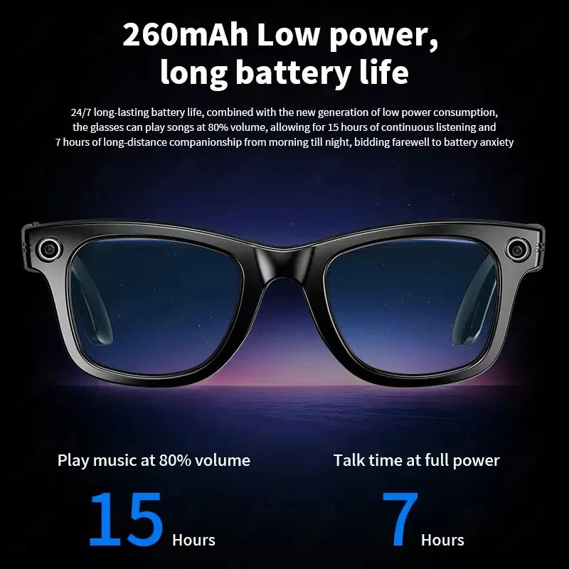 2025 New Travel Study Smart Glasses Men 800W HD Pixel Camera Video Recording WIFI Transmission Adjustable Prescription Glasses