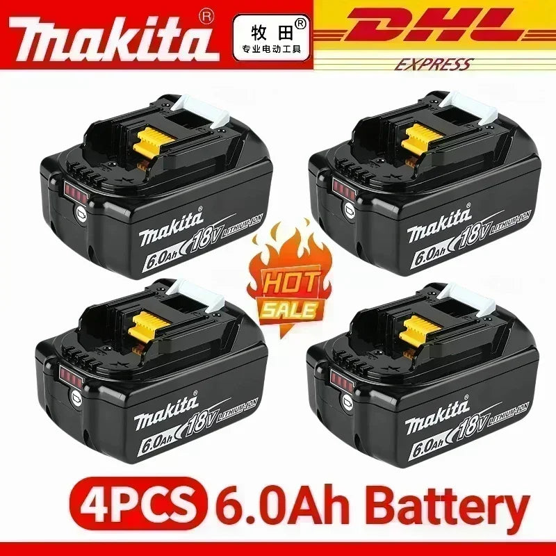 100% Original Makita 18V 6.0Ah battery, for Makita BL1830， BL1830B， BL1840 ，BL1840B ，BL1850 BL1860B power tools battery
