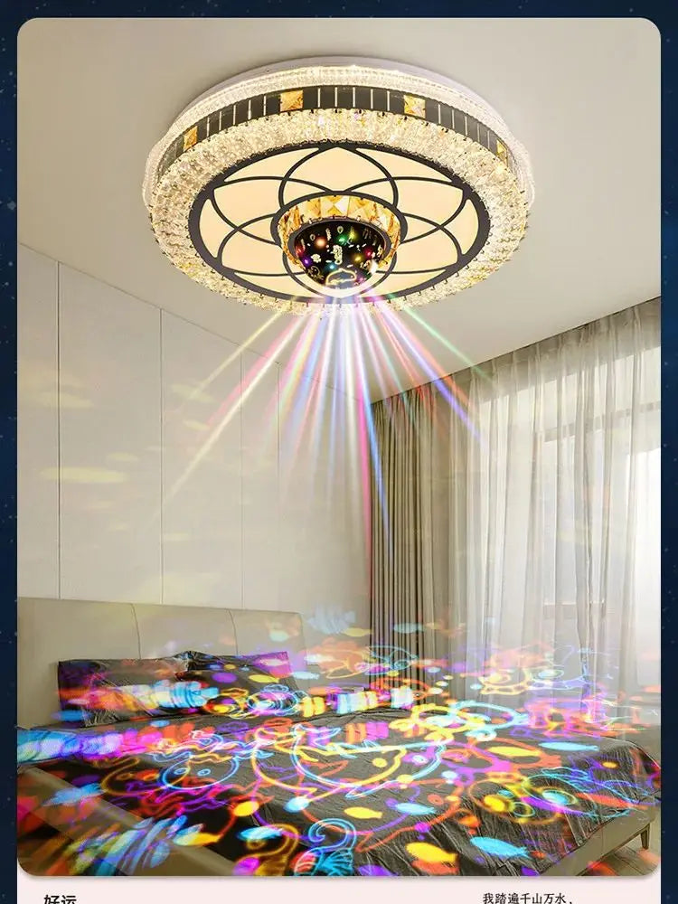 2025 new room light led ceiling light bedroom light master bedroom music light crystal light Romantic wedding room light