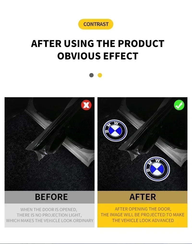 2/4Pcs Car Door Welcome LED Projector Laser Logo Door Light For BMW E90 E60 E46 E93 F20 F21 F30 F31 F32 F33 F34 F15 F10 F01 F11