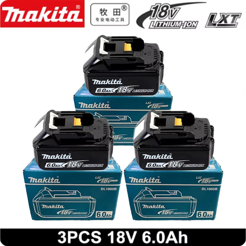 100% Genuine Makita 6Ah for Makita 18V Battery BL1860B BL1840 BL1830B BL1850B BL1850 BL1860 BL1815 Replacement Lithium Battery