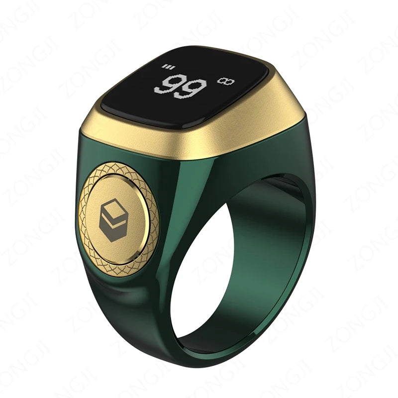 2025 IQibla Smart Zikr Ring Praise Tasbih Tally Electronic Digital Counter Time Vibration Reminder Waterproof