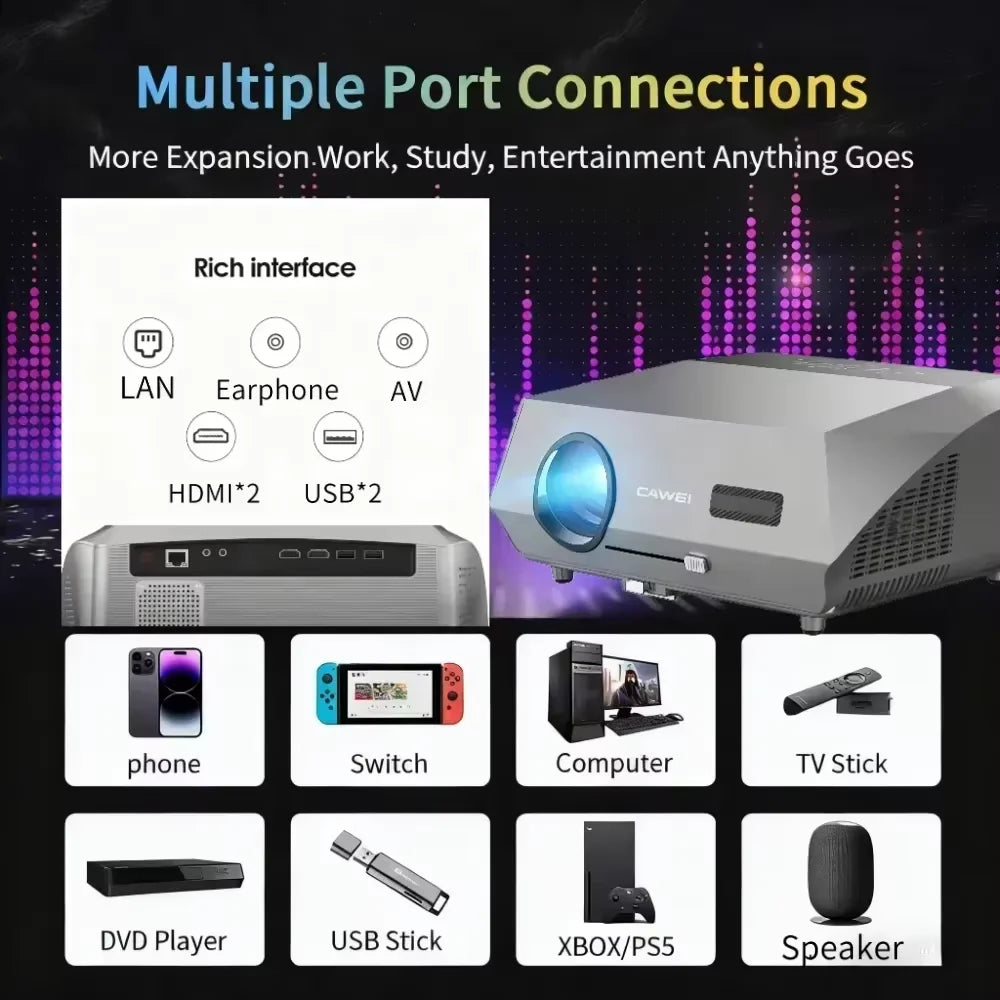 4K 3500 ANSI native full hd video projector 2.4+5G wifi auto focus android TV movies video projector NFC daytime home theater